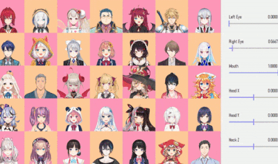 Changing pose anime face