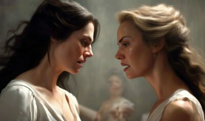 — Поставь своего мужа на место, а то я перепишу имущество на чужих людей! — прозвенел голос матери