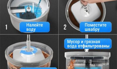 Умная швабра с отжимом и ведром для пола BND S02