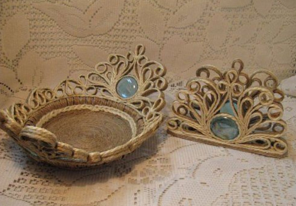 Корзинка из бечевки своими руками28