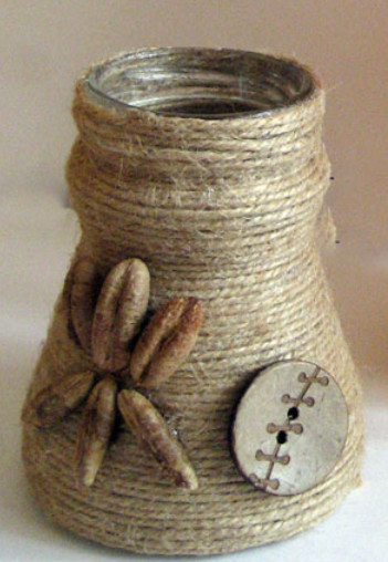 Корзинка из бечевки своими руками21