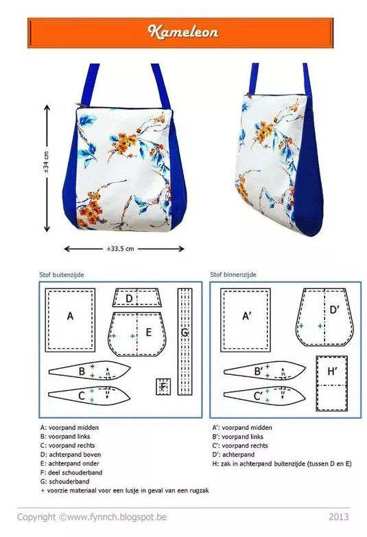 Сумки из ткани + выкройки своими руками10