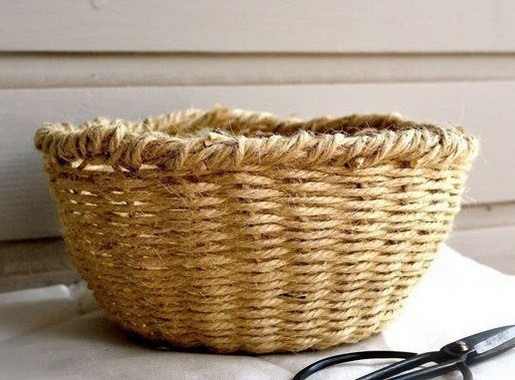 Корзинка из бечевки своими руками18