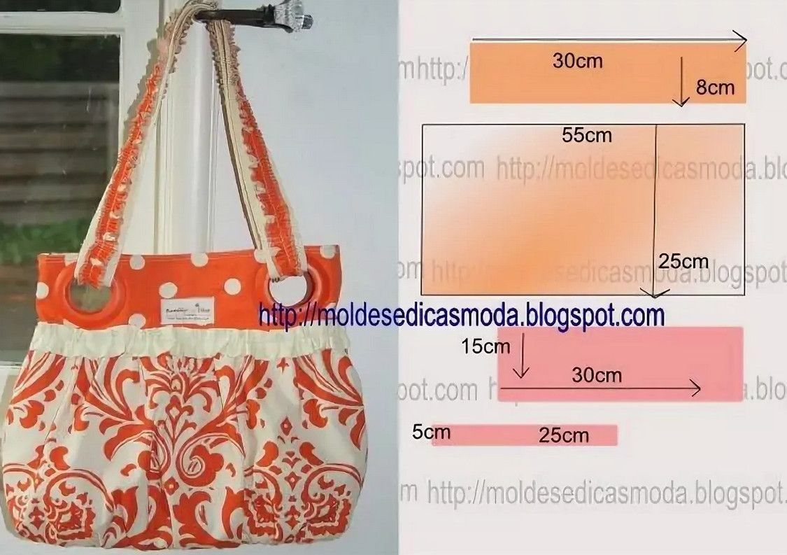 Сумки из ткани + выкройки своими руками26
