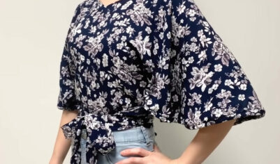 Летняя блузка «Крылья бабочки» за 30 минут