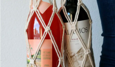 Макраме для начинающих: мешочек для вина за 20 минут