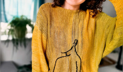 Как добавить ручную вышивку на трикотаж или вязание