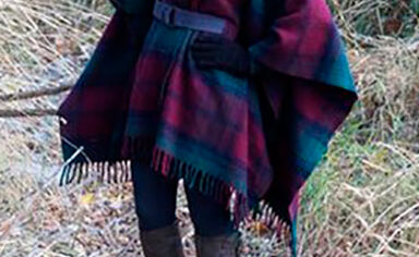 Пальто из пледа за 30 минут