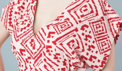 Как обработать V-образный вырез горловины