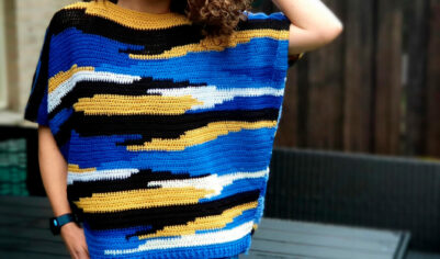 Вяжем крючком безрукавку «Пейзаж снов»