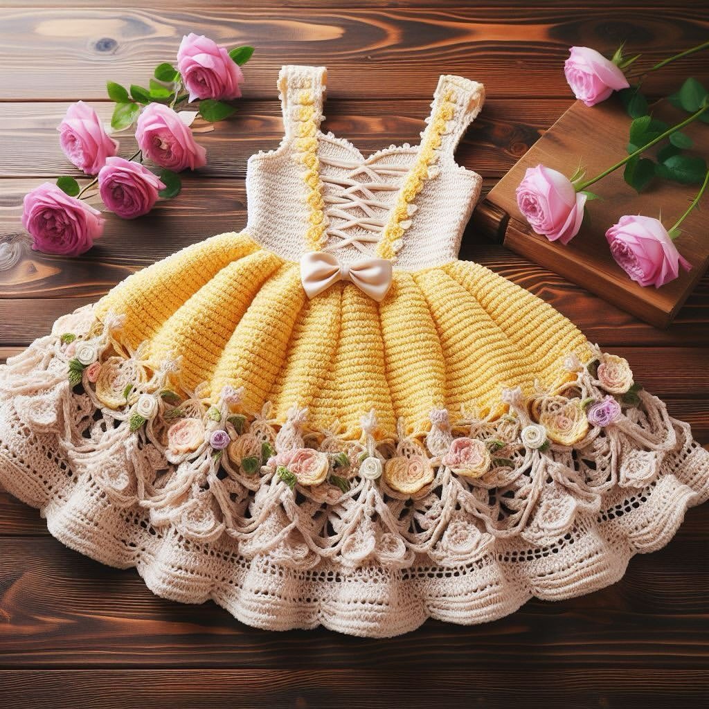 Волшебное платье с цветочной вышивкой4