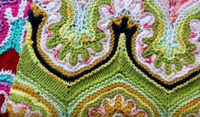 Вязание спицами. Узор «Лисьи лапки»