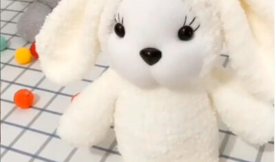 Мягкая игрушка своими руками: белый зайка