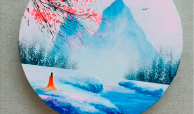 Рисование для начинающих: Весна в горах