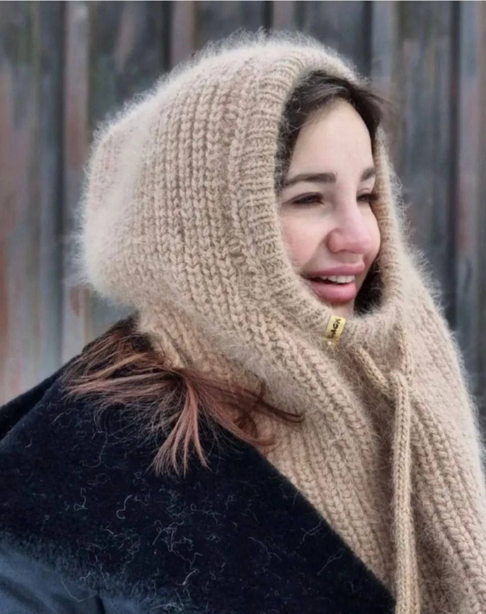 Теплый капюшон из мохера1