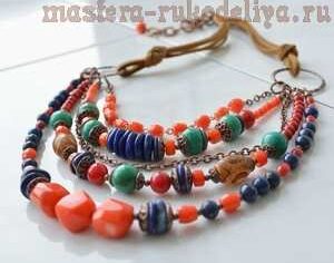 Украшения с каменными бусинами своими руками