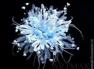 Как сделать фантазийный цветок из ткани своими руками