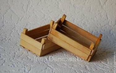 Делаем миниатюрные деревянные ящики для сбора урожая