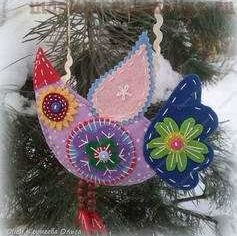 Мастер-класс по шитью из фетра: Игрушка на елку Птица