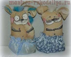 Мастер-класс по шитью игрушек: Кофейные собаки