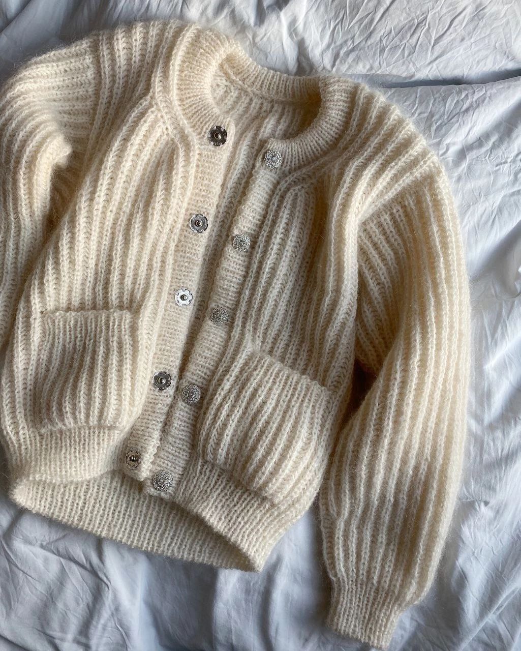 Кардиган из мохера с декоративными пуговицами9