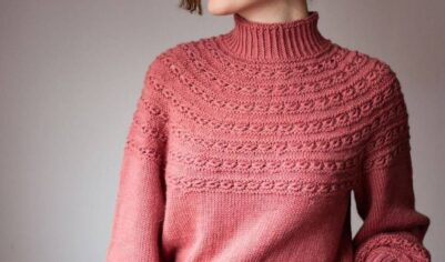 Свитер с ажурным узором