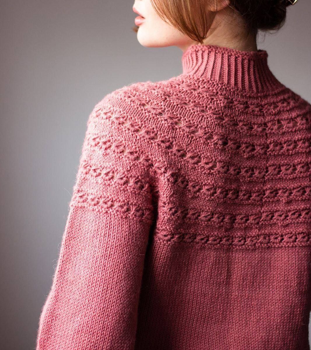 Свитер с ажурным узором9