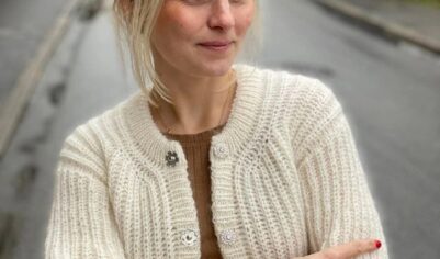 Кардиган из мохера с декоративными пуговицами